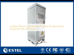 Gabinete de telecomunicaciones al aire libre con lámpara LED para equipos de estación base con sistema UPS