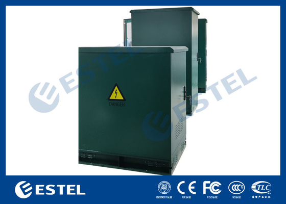 19' Rack Cabinet de telecomunicaciones al aire libre Color verde Con aire acondicionado de 500W y ventilador
