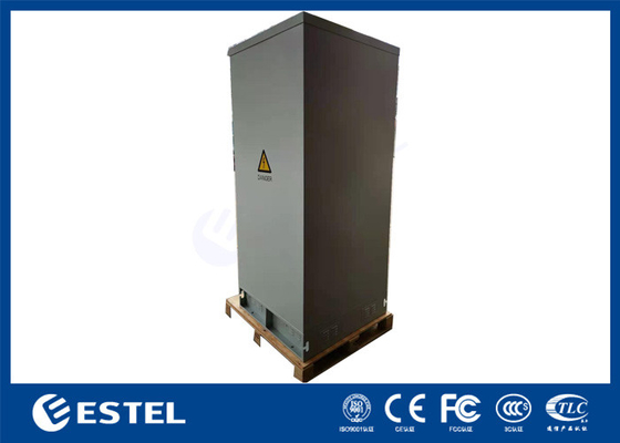 Estante RAL7035 Grey Color Outdoor Telecom Cabinet de 19 pulgadas con el estante de la batería