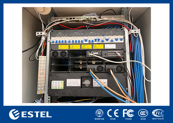 Sistema híbrido de energía de telecomunicaciones 48VDC 300A 40U gabinete de telecomunicaciones al aire libre con refrigeración