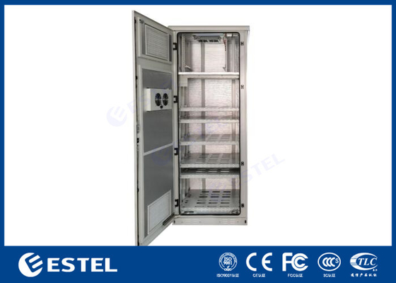 Acero galvanizado 32U Recinto de telecomunicaciones al aire libre Equipado con 4 ventiladores de enfriamiento