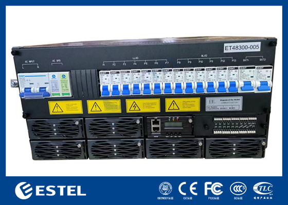 Sistema de alimentación rectificador de capacidad de 18 kW con distribución de energía y función de monitoreo de batería