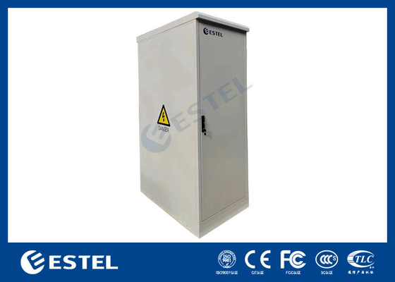 Cabinet de telecomunicaciones al aire libre de acero galvanizado de doble puerta 42U integrado con aire acondicionado de 2000W DC