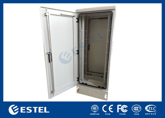 IP65 gabinete de telecomunicaciones al aire libre placa de aluminio con doble puerta ventilación natural