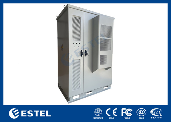 El gabinete de la estación de base exterior de tres bahías personalizado con sistema de refrigeración y energía integrado