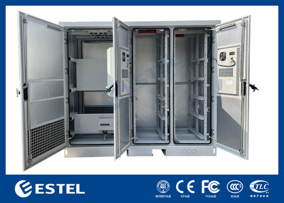 Gabinete de distribución de energía industrial Tres compartimientos para refugio al aire libre integrado con batería