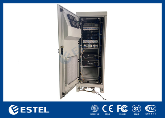 Gabinete de telecomunicaciones al aire libre con lámpara LED para equipos de estación base con sistema UPS