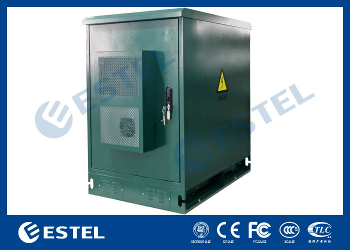 19' Rack Cabinet de telecomunicaciones al aire libre Color verde Con aire acondicionado de 500W y ventilador