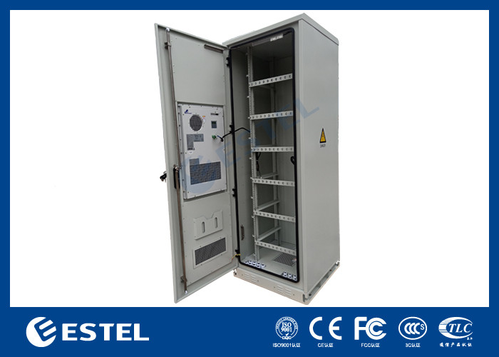 Cabinet de montaje en el suelo exterior 19 pulgadas Rack 45U espacio de usuario con recinto de aire acondicionado