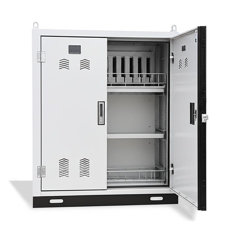 IP55 Level Outdoor Telecom Enclosure Equipped with Inner Hinge Front and Rear Doors